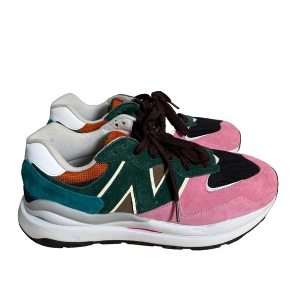 New Balance 57/40 MENS 11.5 PRE-OWNED Pink Lemonade Green Black Orange M5740FM1 - Picture 10 of 17